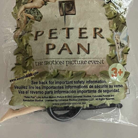 Disney Peter Pan Tinkerbell Clip Bag Charm Keychain Wendy's Flapping Glow Wings - Picture 5 of 11